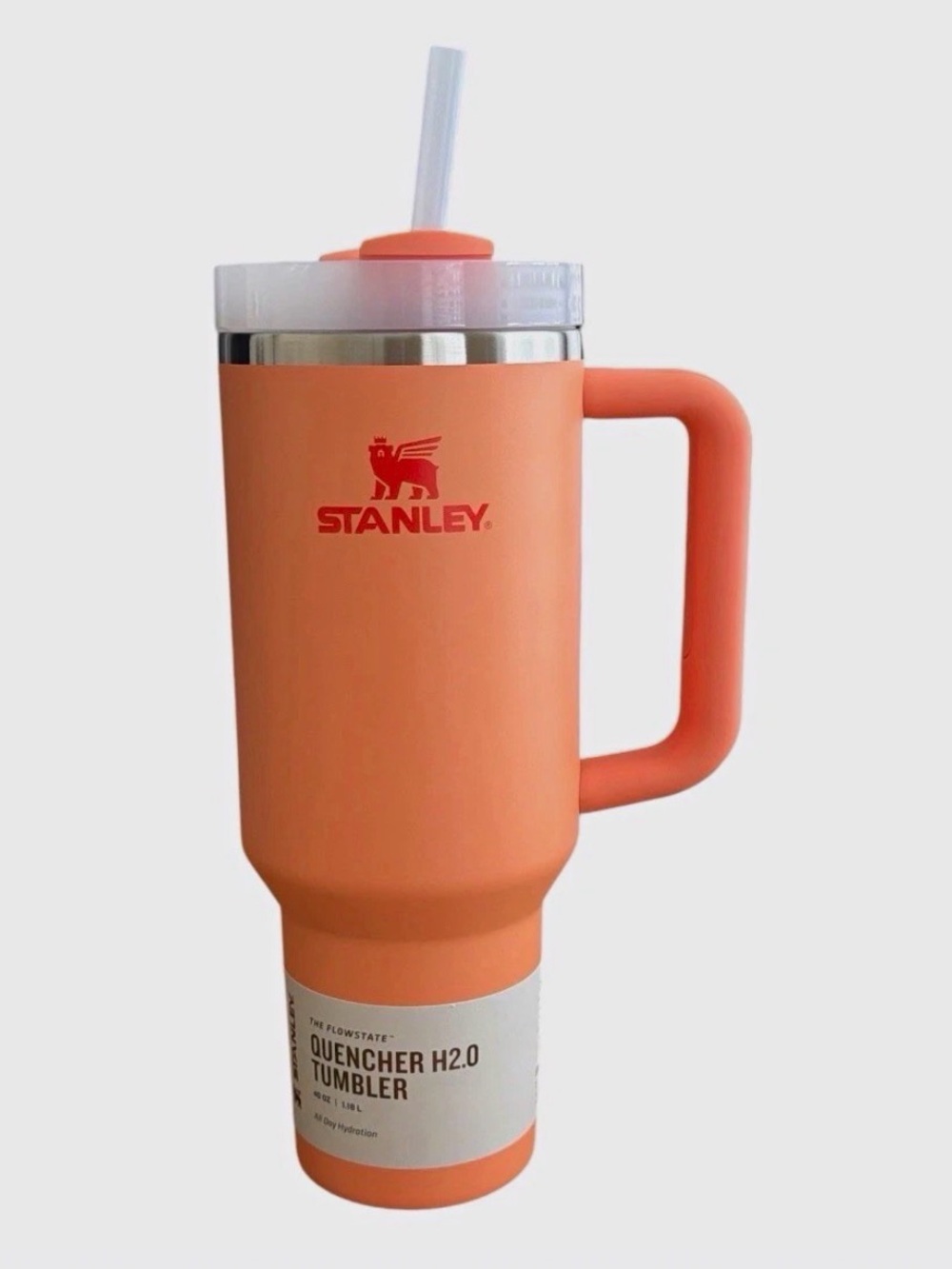 Stanley H2.0 Quencher Tumbler 40oz Nectarine Stainless Steel Brand New in Box